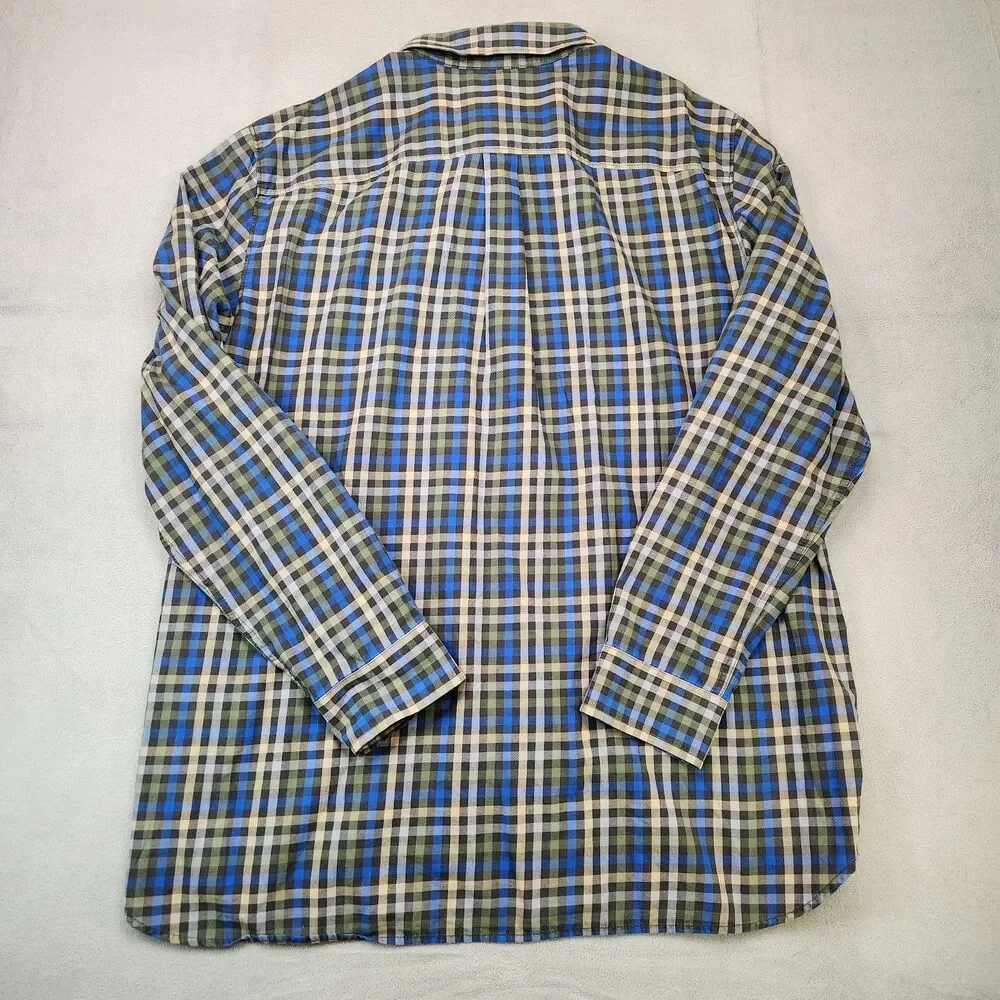 The North Face Button Up Shirt Mens 2XL Long Sleeve Check Outdoor Hiking Camping